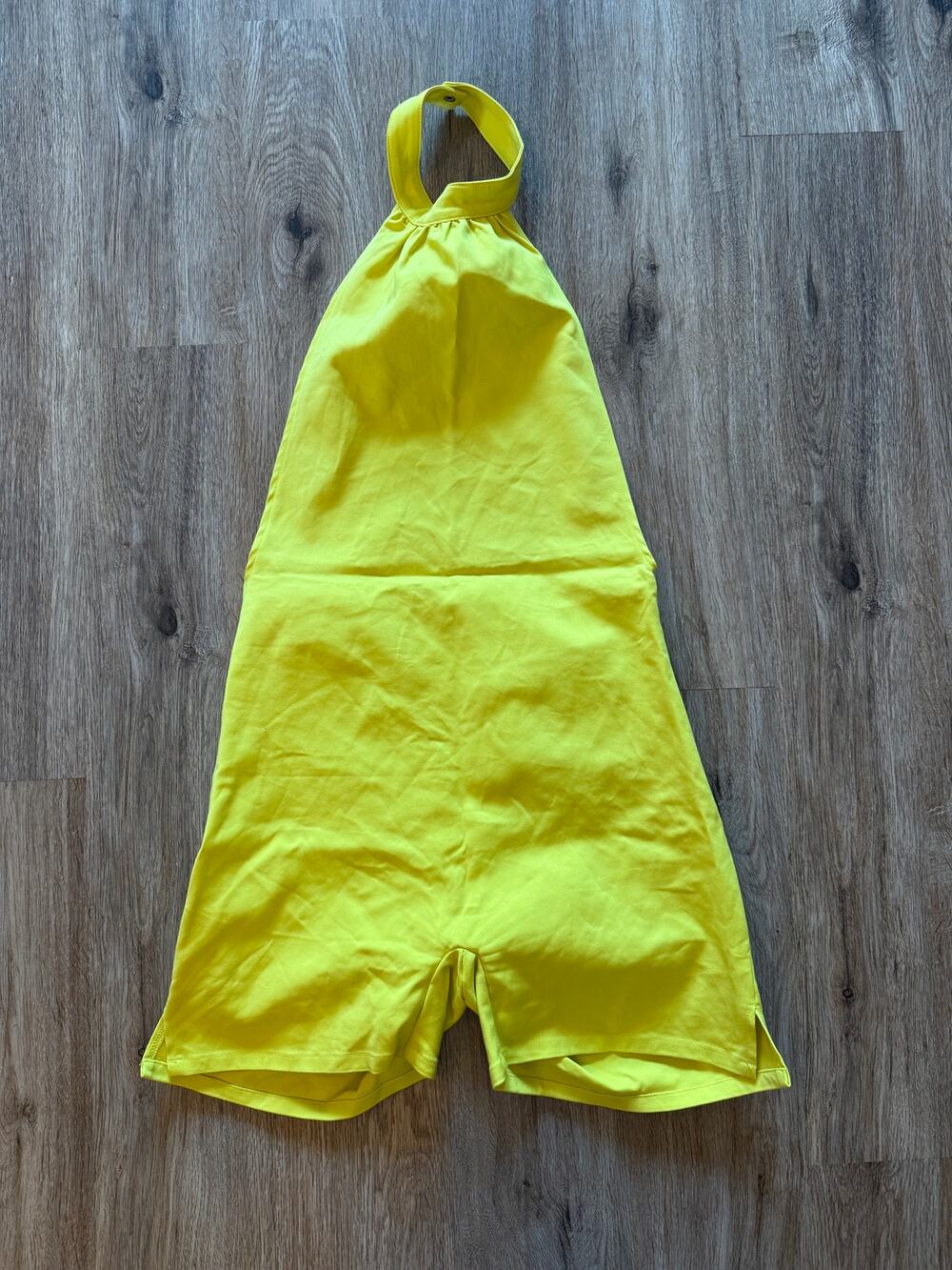 GSUWOO Shop So Real Green Halter Top Romper Size XL
